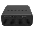 Mini Projector Portable Home Projector 8K HD Projector, Indoor Entertainment Game Theatre - Black