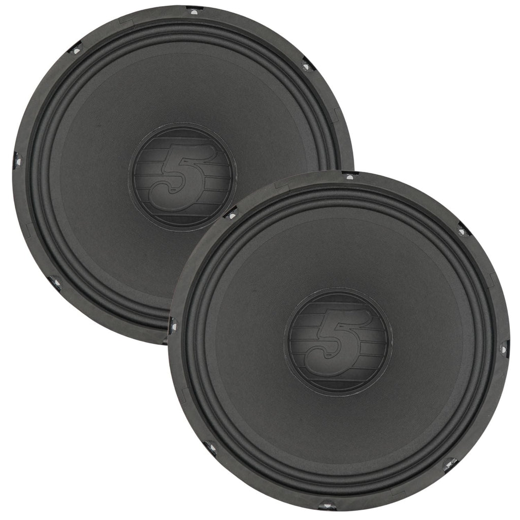 12 Inch Car Audio Speaker Pair 200W 4 Ohm Loud Clear Sound Replacement Component Driver - 2Pcs