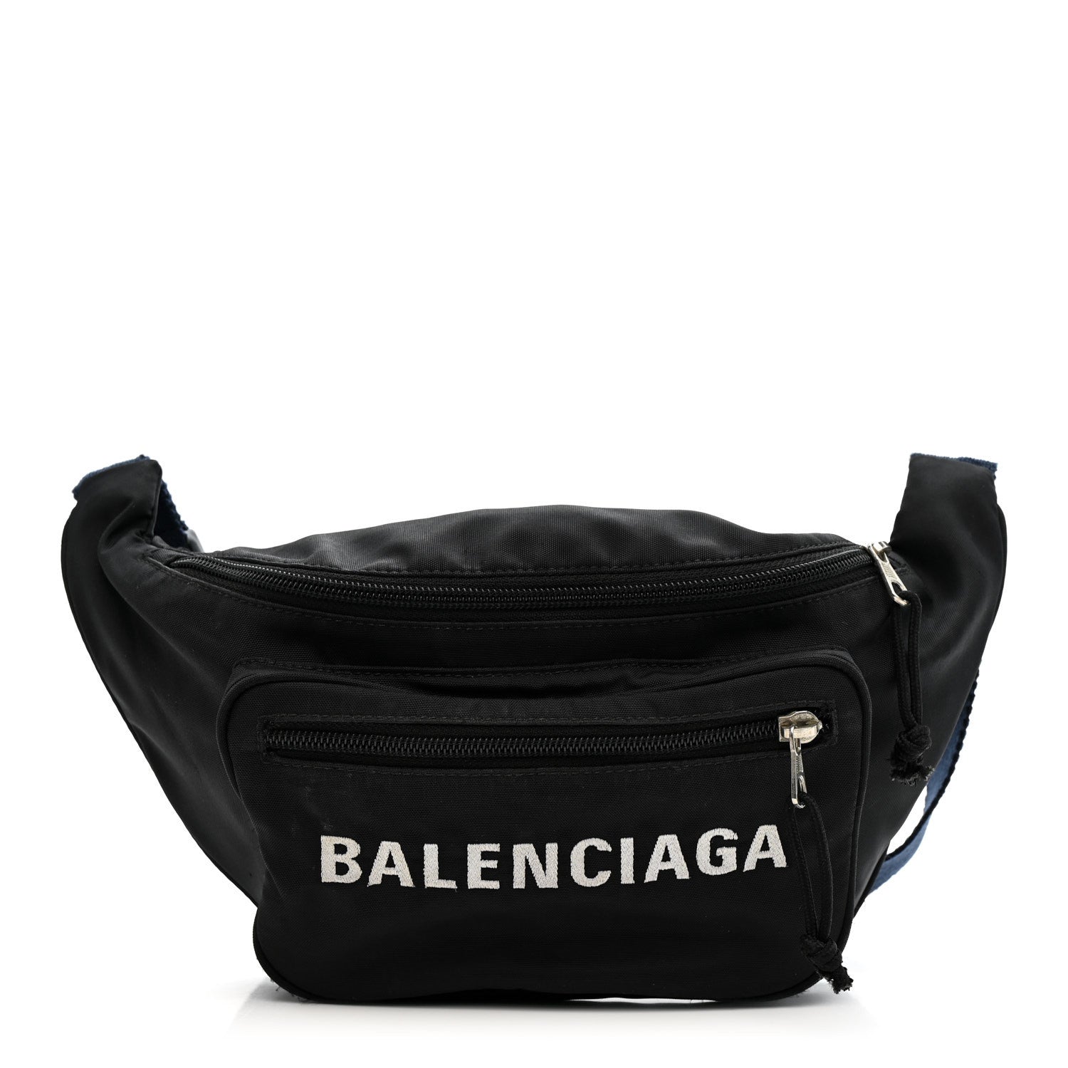 Recycled Sport Nylon Logo Embroidered Wheel Beltpack Black