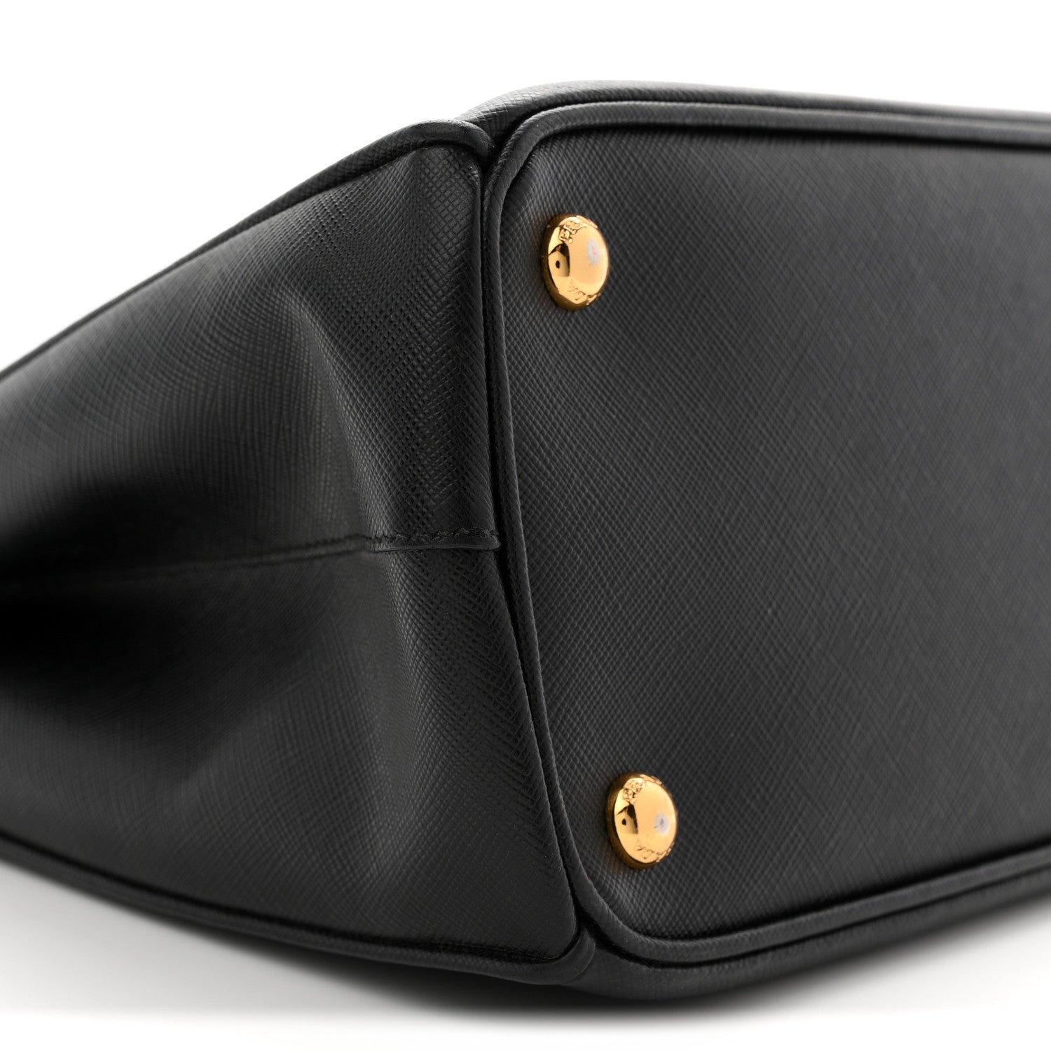 Saffiano Small Galleria Double Zip Tote Black