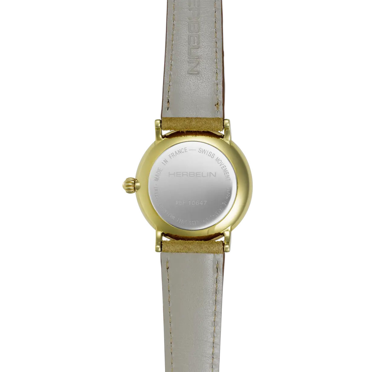 Herbelin Inspiration Ladies Suede Gold Watch