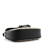GG Supreme Monogram Horsebit 1955 Soft Small Shoulder Bag Beige Black