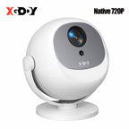 350 ANSI Lumens 4K Portable Android Projector with Native 720P, WiFi 6, Bluetooth, 50% Zoom, and Electric Focus for Home Theater