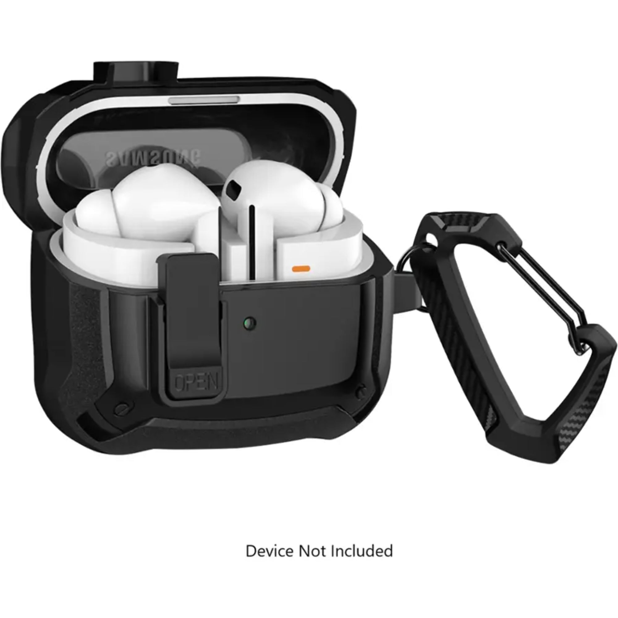SAHARA - Raider Series Heavy Duty-Case for Samsung Galaxy Buds3 and Buds3 Pro Headphones - Scorpion Black