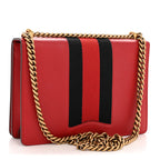 Calfskin Web Medium Peony Chain Shoulder Bag Red