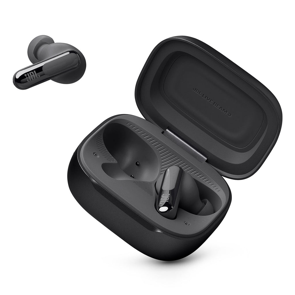 JBL Live Beam 3 Noise-Cancelling Earbuds with Smart Case (Black)