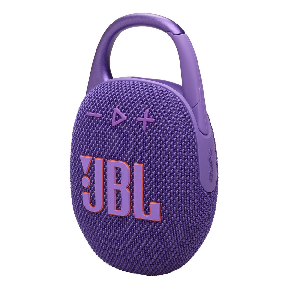 JBL Clip 5 Ultra Portable Bluetooth Speaker with gSport Carbon Fiber Case (Purple)