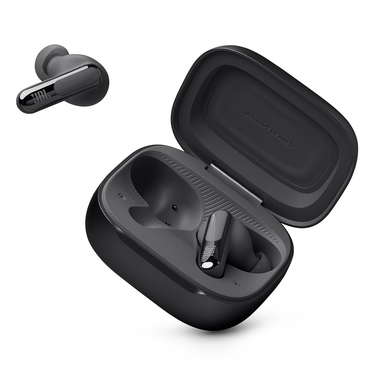 JBL Live Beam 3 True Wireless Noise Cancelling Earbud Bundle with gSport Case (Black)