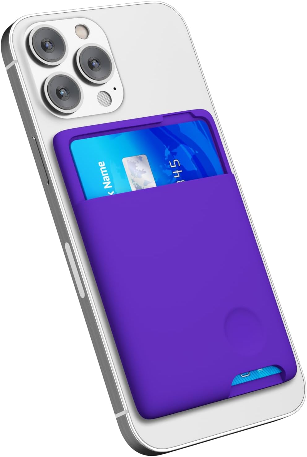 Entronix Card Holder Compatible with iPhone/Galaxy/All Phones - [Silicone] Sticky Wallet Back Pocket