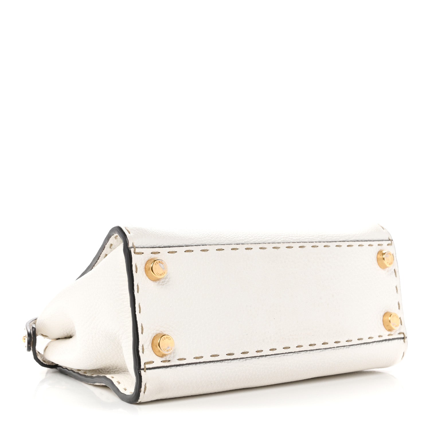 Cuoio Romano Selleria Mini Peekaboo Iconic Satchel White