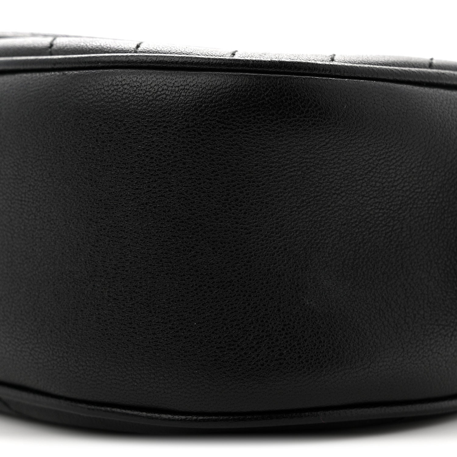 Sakai Be Green Calfskin Diagonal Stitched Mini Blondie Shoulder Bag Black