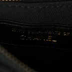 Velvet Crystal Quilted Chain Hobo Black