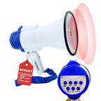 Megaphone 30W Bull Horn PA Speaker w 800 Yards Range USB Loud Siren Voice Amplifier Portable
