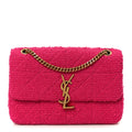 Boucle Tweed Patchwork Monogram Medium Jamie Baguette Magenta