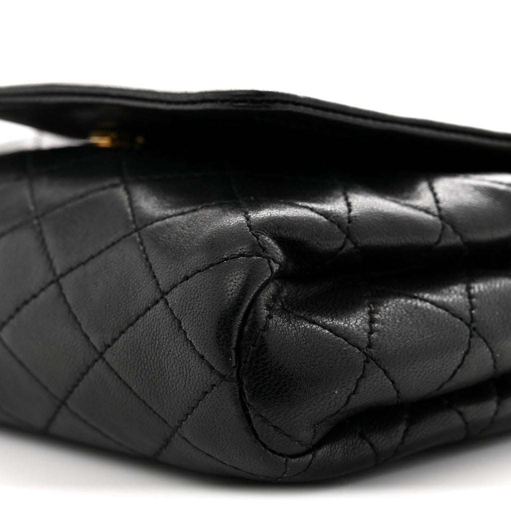 Lambskin Quilted Monogram Mini Nolita Black
