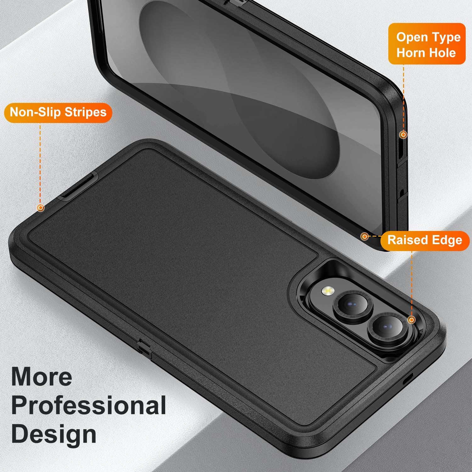 Entronix Case Compatible with Galaxy S25 Edge - Triple-Layer Heavy Duty Protection