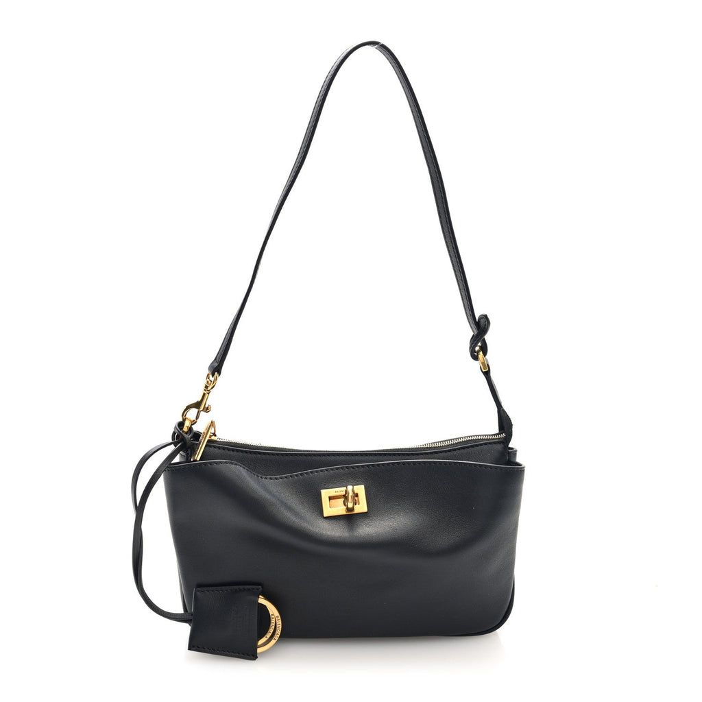Natural Smooth Calfskin Rodeo Sling Pochette Black