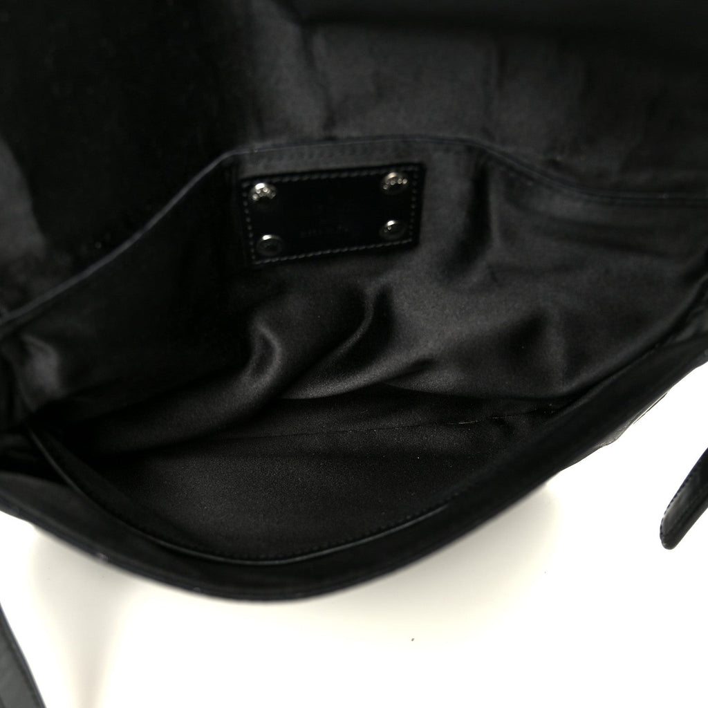 Satin Mini Monogram Conte De Fees Patchwork Musette Black