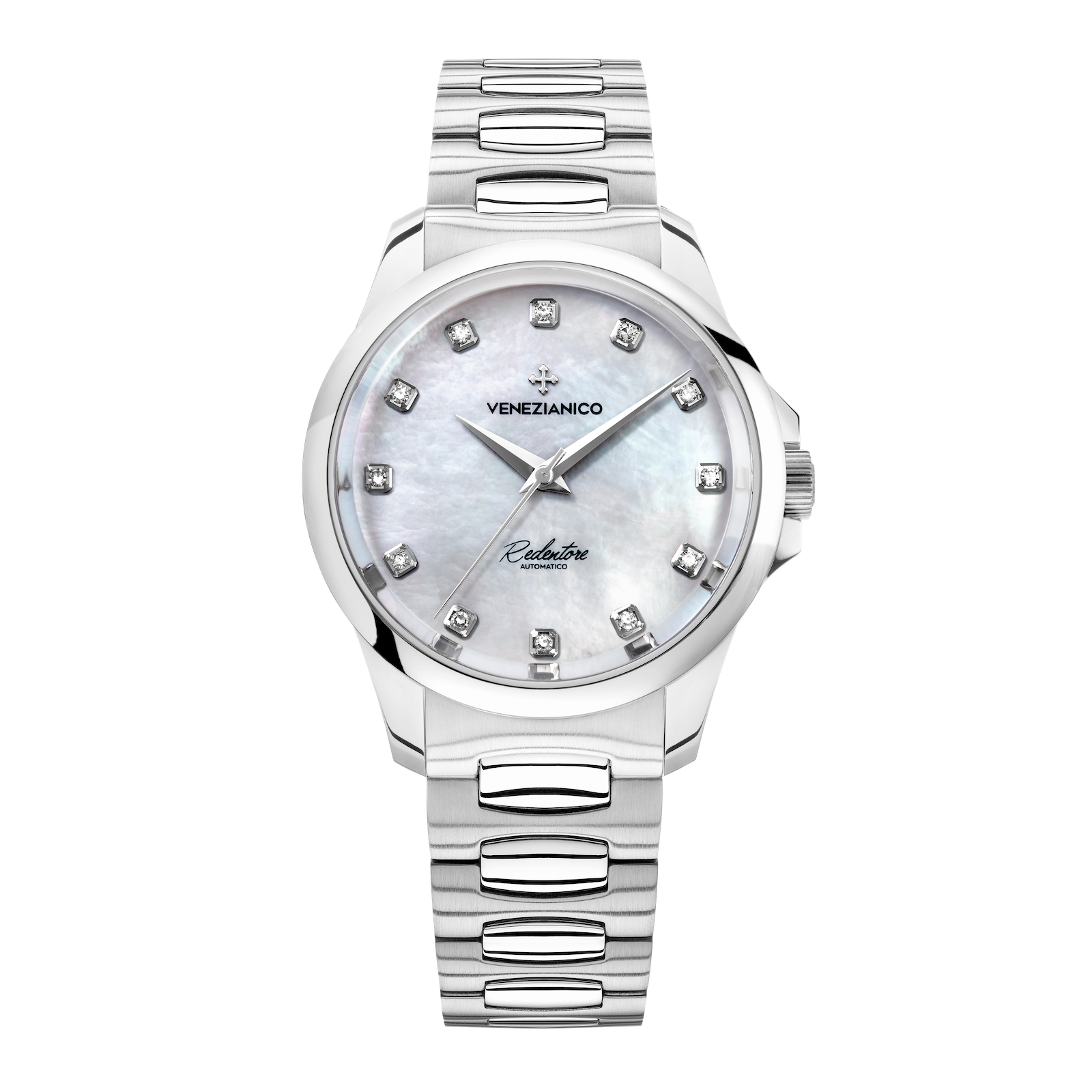 Venezianico Redentore 36 Diamond Women’s Automatic White Mother-of-Pearl Watch
