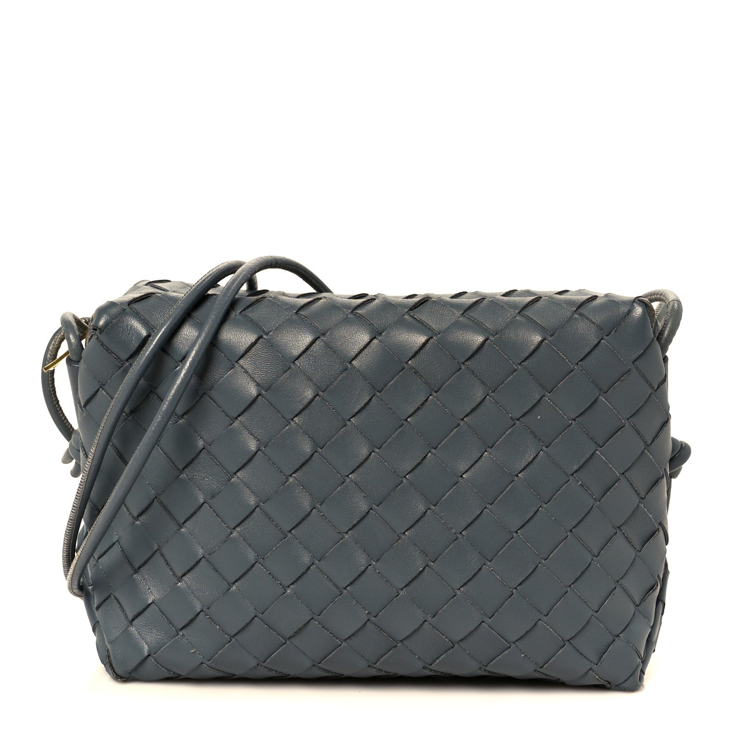 Nappa Intrecciato Small Loop Camera Bag Thunder