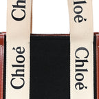 Felt Calfskin Medium Woody Ribbon Tote Black