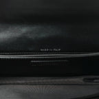 Iridescent Caviar Quilted Classic Pouch Clutch Black