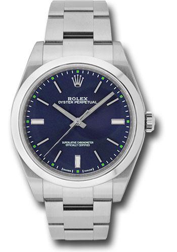 Rolex Steel Oyster Perpetual 39  - Blue Index Dial - 114300 blio