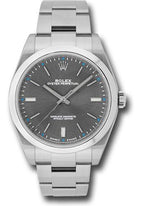 Rolex Steel Oyster Perpetual 39  - Dark Rhodium Index Dial - 114300 drio