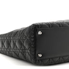 Lambskin Cannage Large Lady Dior Black