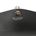 Metallic Serpenti Forever Chain Wallet Rose Quartz