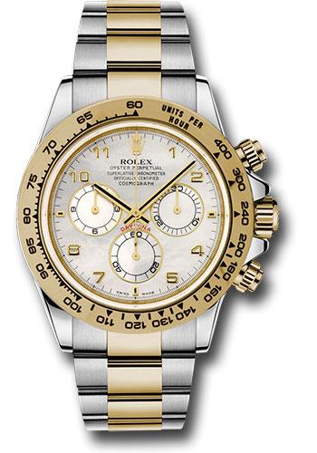 Rolex Yellow Rolesor  Daytona 40  - White Mother-Of-Pearl Arabic Dial - 116503 ma