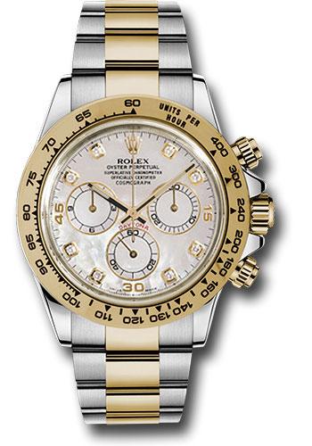Rolex Yellow Rolesor  Daytona 40  - Mother-Of-Pearl Diamond Dial - 116503 md