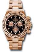 Rolex Everose Gold Cosmograph Daytona 40 Watch - Black Index Dial - Black Oysterflex Strap - 116515LN bkpof