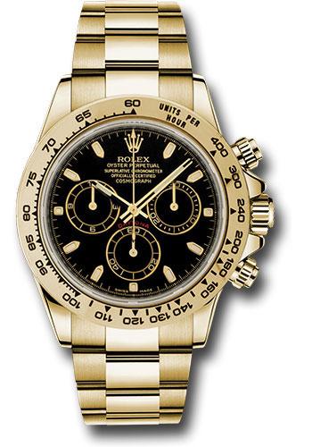 Rolex Yellow Gold  Daytona 40  - Black Index Dial - 116508 bki