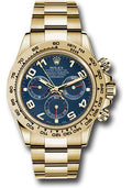 Rolex Yellow Gold  Daytona 40  - Blue Arabic Dial - 116508 bla