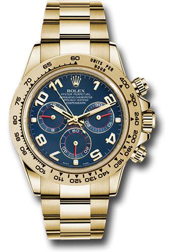 Rolex Yellow Gold  Daytona 40  - Blue Arabic Dial - 116508 bla