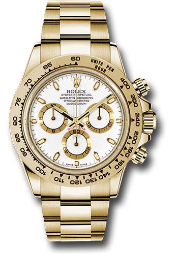 Rolex Yellow Gold  Daytona 40  - White Index Dial - 116508 wi