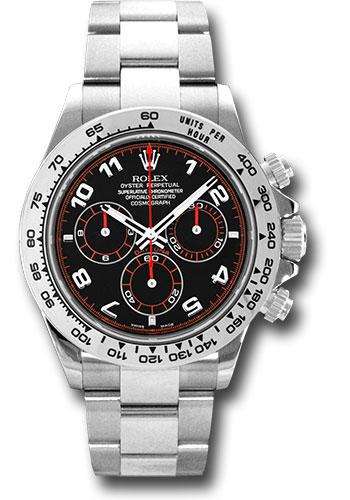 Rolex White Gold  Daytona 40  - Black Arabic Dial - 116509 bk