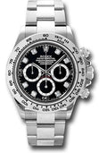 Rolex White Gold  Daytona 40  - Black Diamond Dial - 116509 bkd