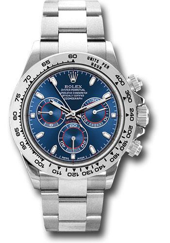 Rolex White Gold  Daytona 40  - Blue Index Dial - 116509 bli