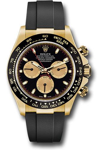 Rolex Yellow Gold  Daytona 40  - Black Paul Newman Index Dial - Black Oysterflex Strap - 116518LN bkchof