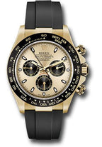 Rolex Yellow Gold  Daytona 40  - Champagne And Index Dial - Black Oysterflex Strap - 116518LN chbkof