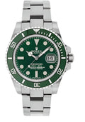 Rolex Steel Submariner Date  - The Hulk - Green Dial - 116610LV