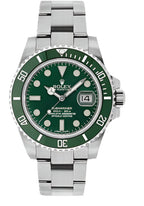 Rolex Steel Submariner Date  - The Hulk - Green Dial - 116610LV