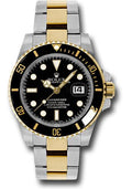 Rolex Steel and Gold Rolesor Submariner Date  - Black Dial - 116613LN