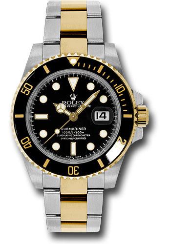 Rolex Steel and Gold Rolesor Submariner Date  - Black Dial - 116613LN