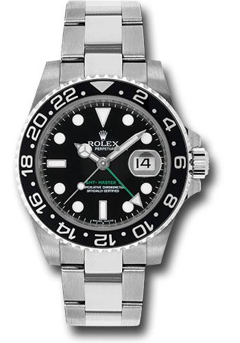 Rolex Steel GMT-Master II 40  - Black Bezel - Black Dial - Oyster Bracelet - 116710LN