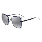 Boss by BOSS Women's Sunglasses Square Rimless Blue/Grey