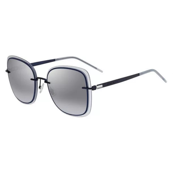 Boss by BOSS Women's Sunglasses Square Rimless Blue/Grey
