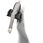 Eco Grainy Alter Mat Ryder Shoulder Bag Black